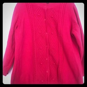 3/4 sleeve cardigan. Fushia pink